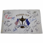 2004 Ryder Cup at Oakland Hills Flag With Tiger Woods, Phil Mickelson, & 23 others JSA ALOA