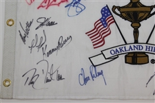 2004 Ryder Cup at Oakland Hills Flag With Tiger Woods, Phil Mickelson, & 23 others JSA ALOA
