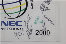 Multi-Signed World Golf Championships NEC Invitational Flag With 22 Signatures - Phil Mickelson JSA ALOA