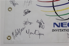Multi-Signed World Golf Championships NEC Invitational Flag With 22 Signatures - Phil Mickelson JSA ALOA