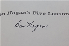 Ben Hogan's Signed Five Lessons: The Modern Fundamentals Of Golf Book JSA ALOA
