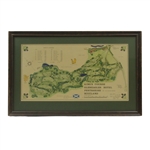 1967 Kings Course Gleneagles Visual Survey Depicted by Golf Architect James P Izatt - Framed