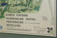 1967 King's Course Gleneagles Visual Survey Depicted by Golf Architect James P Izatt - Framed