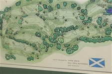 1967 King's Course Gleneagles Visual Survey Depicted by Golf Architect James P Izatt - Framed