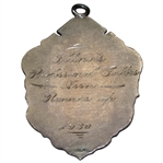 1930 Illinois PGA Runner-Up Championship William Marshall Memorial Medal Awarded to Jock Hutchinson 