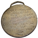 1923 Inaugural Illinois Open Championship Runner-Up Medal Awarded to Jock Hutchison