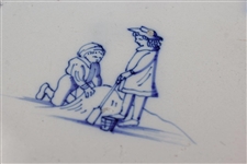 Five (5) Delft Tiles with One Golf & other Scenes Depicted