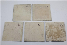 Five (5) Delft Tiles with One Golf & other Scenes Depicted
