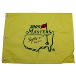 Larry Mize Signed 2009 Masters Embroidered Flag with Year Won Notation & Scripture JSA ALOA