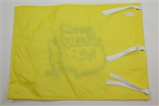 Larry Mize Signed 2009 Masters Embroidered Flag with Year Won Notation & Scripture JSA ALOA