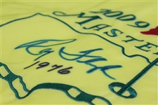 Ray Floyd Signed 2009 Masters Embroidered Flag with Year Won Notation JSA ALOA