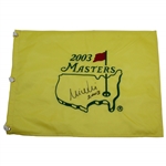 Mike Weir Signed 2003 Masters Embroidered Flag with Year Won Notation JSA ALOA