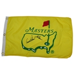 Arnold Palmer & Jack Nicklaus Signed 1995 Masters Yellow Screen Flag JSA ALOA