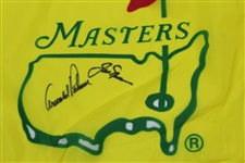 Arnold Palmer & Jack Nicklaus Signed 1995 Masters Yellow Screen Flag JSA ALOA