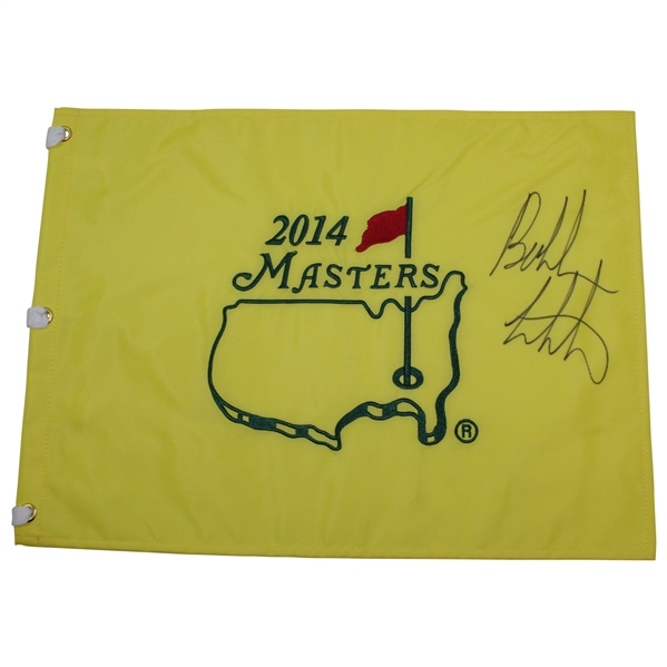 Bubba Watson Signed 2014 Masters Embroidered Flag JSA ALOA