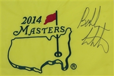 Bubba Watson Signed 2014 Masters Embroidered Flag JSA ALOA
