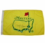 Bernhard Langer Signed 1995 Masters Yellow Screen Flag with Years Won JSA ALOA