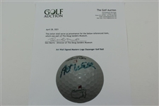 Art Wall Signed Masters Logo Slazenger Golf Ball JSA ALOA
