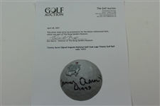 Tommy Aaron Signed Augusta National Golf Club Logo Titleist Golf Ball with '1973' JSA ALOA