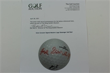 Gene Sarazen Signed Masters Logo Slazenger Golf Ball JSA ALOA