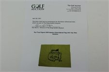 Ray Floyd Signed 2009 Masters Embroidered Flag with Year Won Notation JSA ALOA