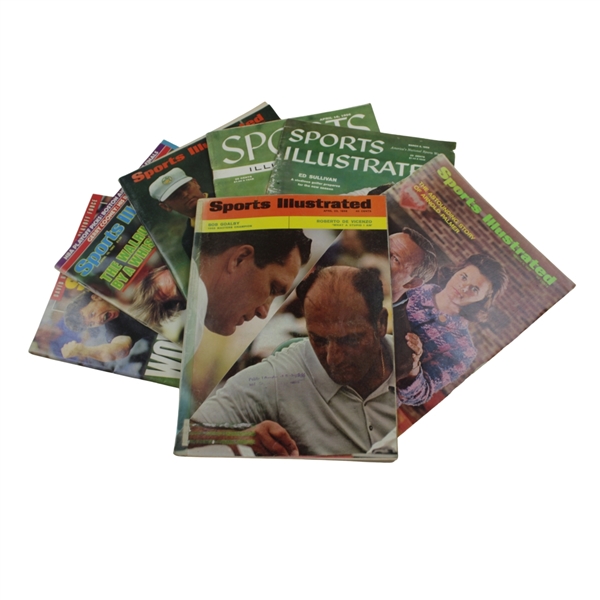 Seven (7) SI Magazines - Palmer, Sullivan, Romack, Goalby/De Vicenzo, Casper, Stadler & Woosnam