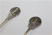 Sterling Silver English St. Melyd Golf Club Spoon & Sterling Golf Spoon