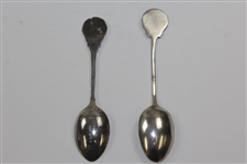 Sterling Silver English St. Melyd Golf Club Spoon & Sterling Golf Spoon