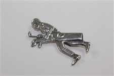 Four Circa 1930's English Golf Club Picks with Sterling Silver Golfer Pin .925 Pure
