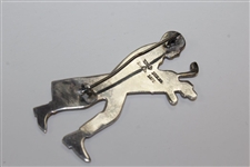 Four Circa 1930's English Golf Club Picks with Sterling Silver Golfer Pin .925 Pure