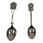 Sterling Silver Hayston Golf Spoon & Silver English Golf Ball Spoon