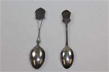Sterling Silver Hayston Golf Spoon & Silver English Golf Ball Spoon