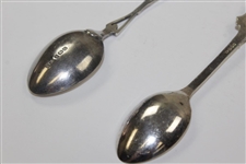 Sterling Silver Hayston Golf Spoon & Silver English Golf Ball Spoon