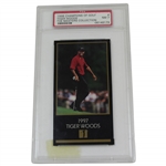Tiger Woods 1997 GSV Champions Of Golf Masters Rookie Card PSA NM 7