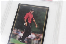Tiger Woods 1997 GSV Champions Of Golf Masters Rookie Card PSA NM 7