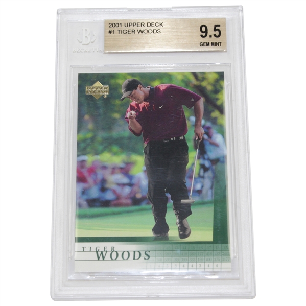 Tiger Woods 2001 Upper Deck Card BGS Gem Mint 9.5