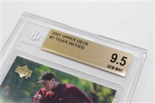 Tiger Woods 2001 Upper Deck Card BGS Gem Mint 9.5