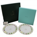 2016 Augusta National Golf Club Ltd Ed Employee Masters Gift Tiffany & Co Beautification Plates In Box with Card