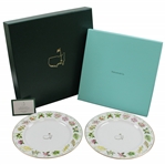 2018 Augusta National Golf Club Ltd Ed Employee Masters Gift Tiffany & Co Beautification Plates In Box with Card