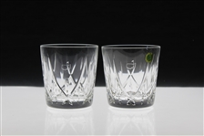 2003 Augusta National Golf Club Ltd Ed Employee Masters Gift Two Old Fashion/Rocks Glasses (Missing Two)