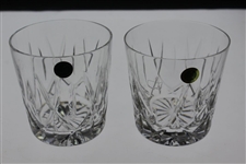2003 Augusta National Golf Club Ltd Ed Employee Masters Gift Two Old Fashion/Rocks Glasses (Missing Two)
