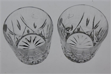 2003 Augusta National Golf Club Ltd Ed Employee Masters Gift Two Old Fashion/Rocks Glasses (Missing Two)