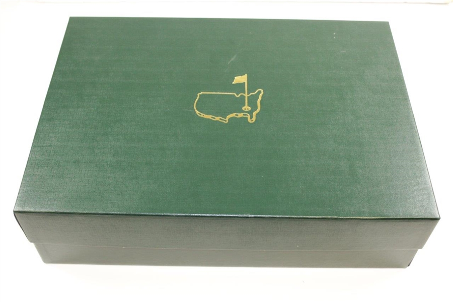 2008 Augusta National Golf Club Ltd Ed Employee Masters Gift Masters Leather Briefcase with Card & Box - Well Used Condition
