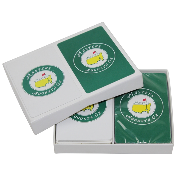 Set of Masters Tournament Green & White Playing Cards - One Set Opened & Used