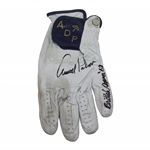 Arnold Palmer Signed Personal ADP Golf Glove with British Open 62 Inscription JSA ALOA