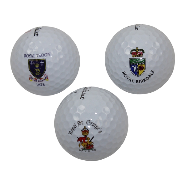 Royal Troon, Royal Birkdale, & Royal St. George's Logo Titleist Golf Balls