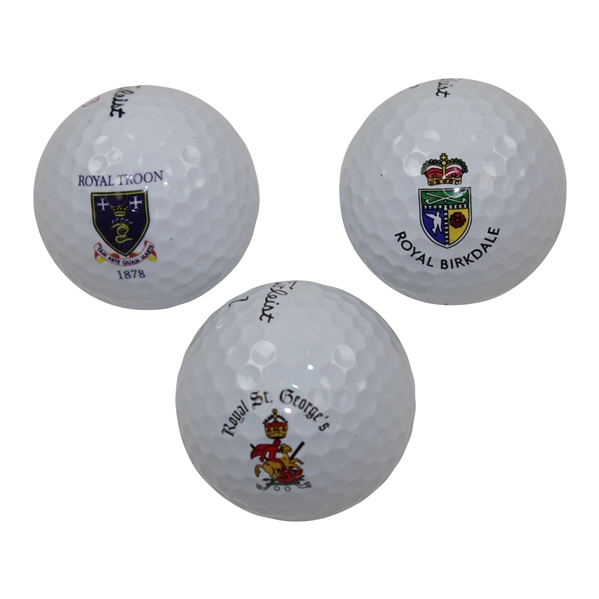 Royal Troon, Royal Birkdale, & Royal St. Georges Logo Titleist Golf Balls