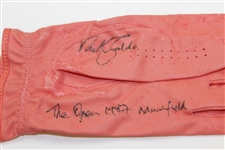 Nick Faldo & Tom Watson Signed Golf Gloves JSA ALOA
