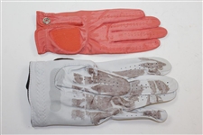 Nick Faldo & Tom Watson Signed Golf Gloves JSA ALOA