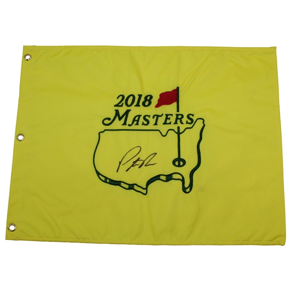 Patrick Reed Signed 2018 Masters Embroidered Flag JSA ALOA